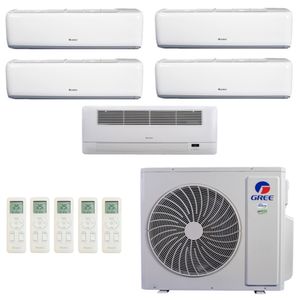 Ar-Condicionado Multi Split Inverter R-32 Gree 48.000 (2x Evap HW 9.000 + 2x Evap HW 12.000 + 1x Evap Cassete 1 Via 22.000) Quente/Frio