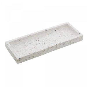 Bandeja Retangular de Mármore Terrazo 25cm x 10cm - Lyor