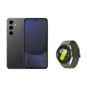 Celular Samsung S24 FE 256GB - Grafite + Galaxy Watch7 BT 40mm - Verde