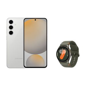 Celular Samsung Galaxy S24 FE (128GB) Cinza + Galaxy Watch7 BT 40mm - Verde