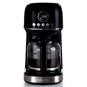 Ariete 1396, Cafeteira Americana Moderna Preta, 900 W, Jarra para 15 xicaras, Programável com Display LCD, Filtro Lavável - 127V