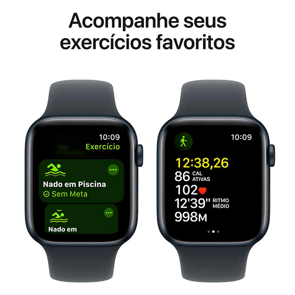 Apple Watch SE (GPS, 44 mm) Caixa de Alumínio Meia-Noite Apple Watch SE (GPS, 44 mm) Caixa de Alumínio Meia-Noite