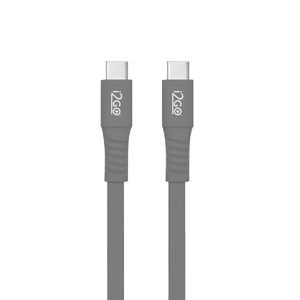 Cabo USB-C + USB-C i2GO 1,2m 3a Cinza