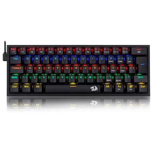 Teclado Gamer Redragon Fizz Rainbow Mecânico Switch Blue Preto ABNT2 - K617-R-B