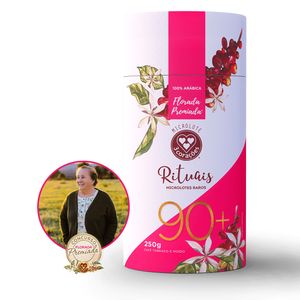 Café Torrado e Moído Florada 90+ Teresinha Rigno 3 Corações Lata 250g