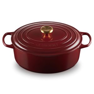 PANELA OVAL LE CREUSET SIGNATURE 31CM FERRO ESMALTADO VERMELHO RHONE 21178319494441