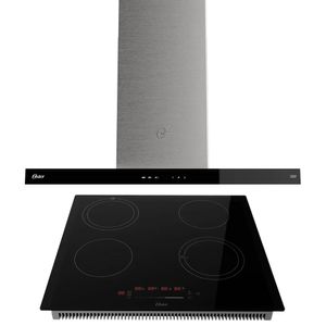 Kit Cooktop por Indução 4 Bocas e Coifa de Parede 90 cm Oster
