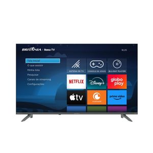Smart TV 43” Britânia BTV43VA4REGB Roku TV LED Dolby Audio