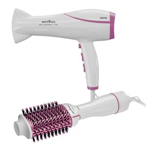 Kit Britânia Bella Escova Secadora BELLA01 e Secador de Cabelos BSCE21A