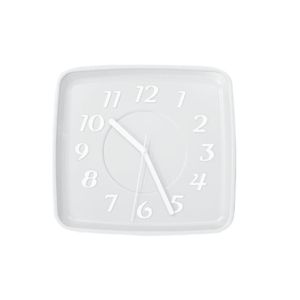 Relógio De Parede Branco Quadrado 29X27cm - Btc