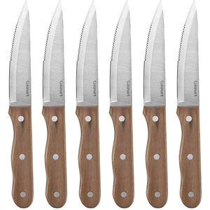 CONJUNTO CUISINART 6 FACAS EM AÇO INOXIDÁVEL CABO MADEIRA NOGUEIRA GB-C55WS6STK