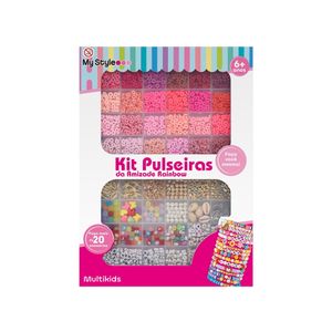Kit Pulseiras da Amizade Arco-iris My Style Tamanho G Multikids - BR2316 BR2316
