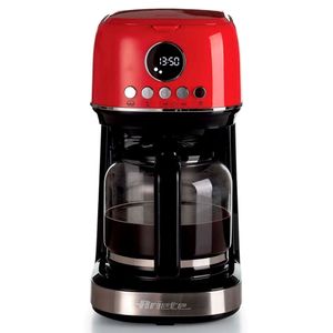 CAFETEIRA ARIETE MODERNA AMERICANA JARRA DE VIDRO 15 XICARAS VERMELHO 127V 00M139609ARBR