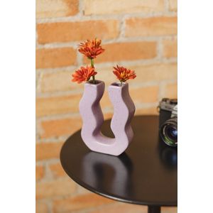 Vaso ondulado lilas