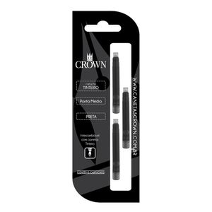 CARGA CARTUCHO CROWN TINTEIRO Cor: Preta | CA32005P