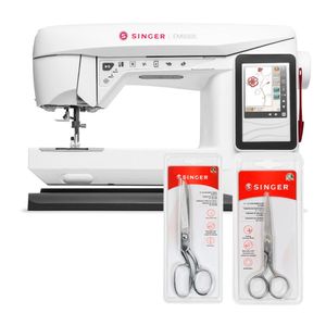Kit Máquina de Bordar EM9305 + Tesoura 8" Tecido e Tesoura para Bordado Bivolt