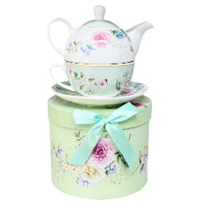 Conjunto Bule E Xícara Flores - Utilglass