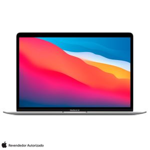 Notebook Apple MacBook Air 13" M1 (CPU 8‑core e GPU 7‑core, 8 GB RAM, 256 GB SSD) - Prateado