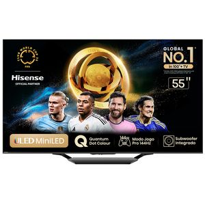 Smart TV Hisense Mini LED UHD 4K 55" Polegadas Frequência 144 Hz e Wi-Fi - 55U75LUA
