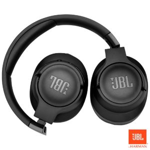 Fone De Ouvido Bluetooth JBL Over Ear TUNE710 Preto Até 50h De Bateria Assistente De Voz