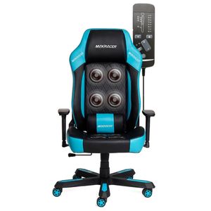 Cadeira Gamer Max Racer Bunker Massagem SMI Regen Azul