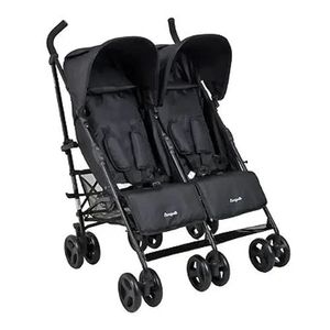 Carrinho de Bebê Para Gêmeos Twingo Black - Burigotto