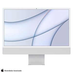 iMac 24", Tela Retina 4.5K Apple, Processador M1 (8GB RAM, 256GB SSD) - Prateado