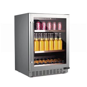 CERVEJEIRA EVOL EM AÇO INOX E VIDRO DUPLO ABERTURA PARA O LADO DIREITO 135L 220V 175W  JC-145C