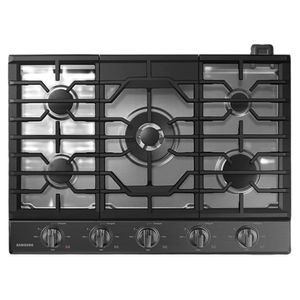 COOKTOP SAMSUNG 5 QUEIMADORES COM WI-FI E DUPLA CHAMA BLACK 127V NA30N6555TGAZ