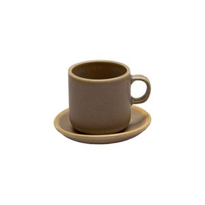 Xícara De Café Com Pires Citrino Esmalte Reagente Bold 90Ml - Germer