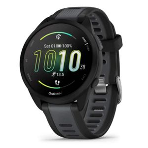 Relógio Garmin Forerunner 165 Preto e Cinza Ardosia WW com Monitor Cardíaco de Pulso e GPS