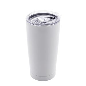 Copo Térmico Parede Dupla Com Tampa Branco 600Ml - Dolce Home