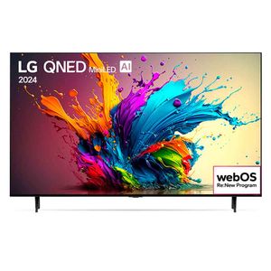 Smart TV LG QNED MiniLED 86" Polegadas 86QNED90T, Processador α8 AI, Quantum Dot, webOS 24 e Wi-Fi
