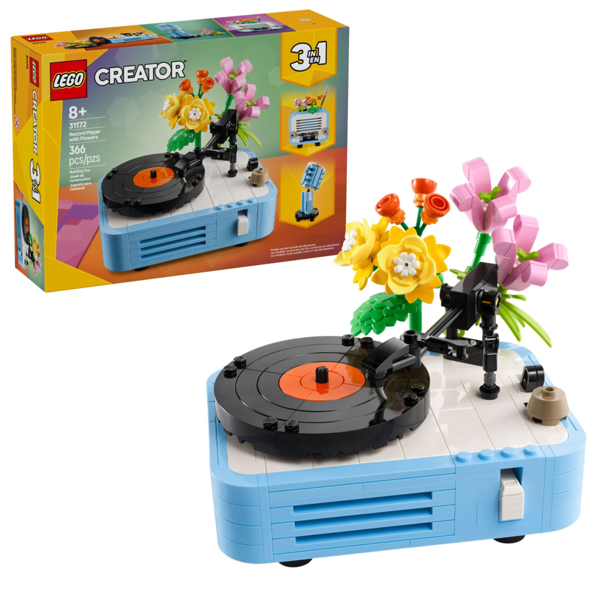 その他 3/3 LEGO® Creator 3 em 1 - Toca-discos com flores | Fastshop