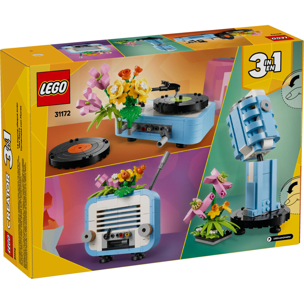 LEGO® Creator 3 em 1 - Toca-discos com flores | Fastshop