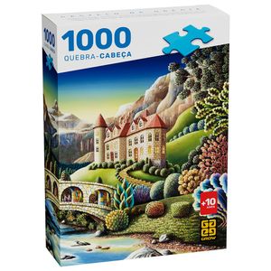 Quebra-Cabeça 1000 peças Castelo na Grécia Quebra-Cabeça 1000 peças Castelo Grego