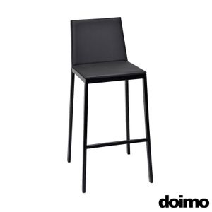 Banqueta Alta Toy com Assento em Tecido Courissimo Preto - Doimo