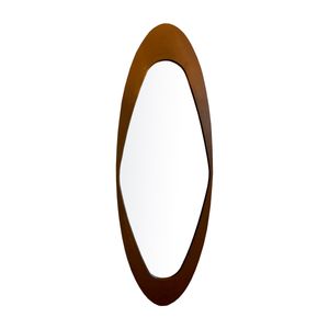 Espelho Emoldurado Antique Freijó 134x47cm Oval