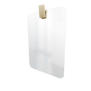 Espelho Decorativo Aplique Retangular Pinus 60x40cm Retangular