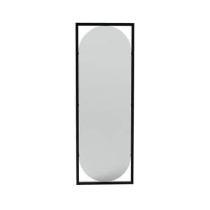 Espelho de Corpo Float Preto 123x43cm Oblongo