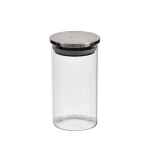 Pote Redondo de Vidro com Tampa de Inox 400ml Kenya