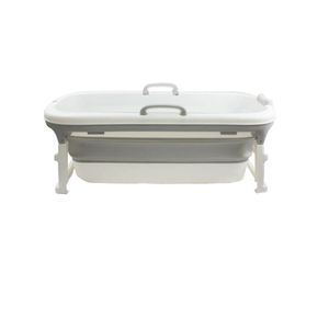 Banheira Dobrável Grande 180L Cinza - Baby Pil