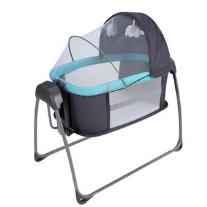 Berço Techno Bluetooth Cinza e Verde Mastela