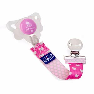 Prendedor De Chupeta Fashion Clip Chicco Rosa