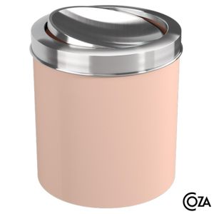 Lixeira com Tampa Basc Rosa Blush em Aço Inox com 5,4 Litros de Capacidade ? Coza