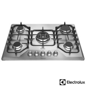 Cooktop a Gás Electrolux com 05 Bocas, Superautomático Inox - GF75X