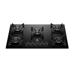 Cooktop Electrolux 5 Bocas Efficient Preto com Mesa de Vidro - KE5GR