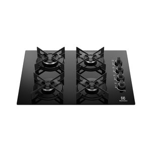 Cooktpo Electrolux 4 bocas Efficient Preto com Mesa de Vidro (KE4GR)