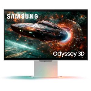 Monitor Samsung Odyssey 3D sem óculos, 27” 4K, Freesync, 165Hz Prata - LS27FG900XLXZD