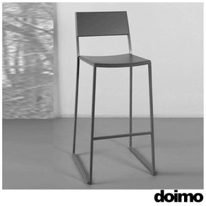 Baqueta Básica Alta com Assento de 76cm Preta - Doimo